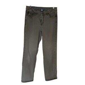 Christopher Blue Straight Leg Pants Women 12 Olive Drab vintage Cotton Stretch